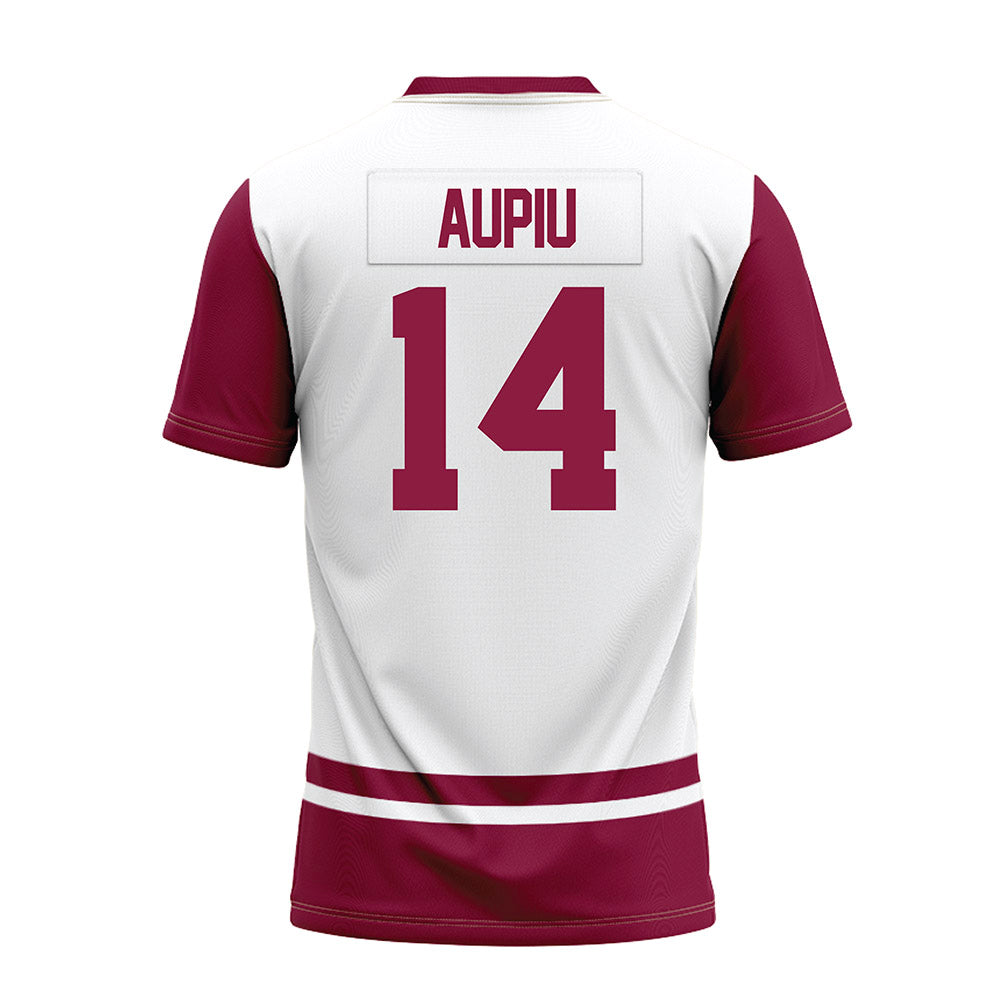 NMSU - NCAA Football : Sone Aupiu - White Premium Football Jersey