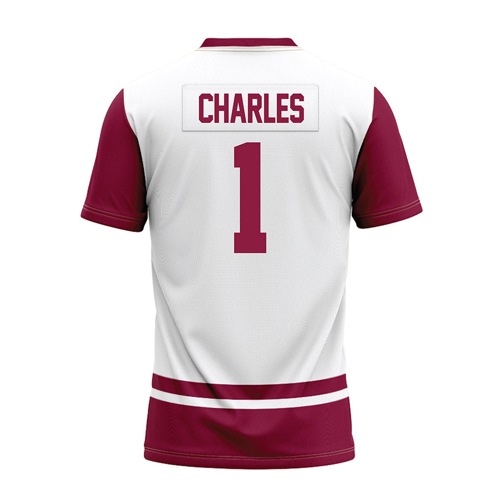 NMSU - NCAA Football : Josiah Charles - White Premium Football Jersey-1