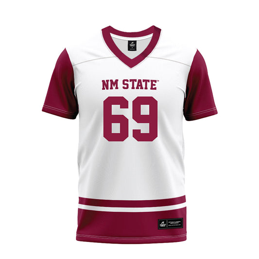 NMSU - NCAA Football : James Williams - White Premium Football Jersey-0