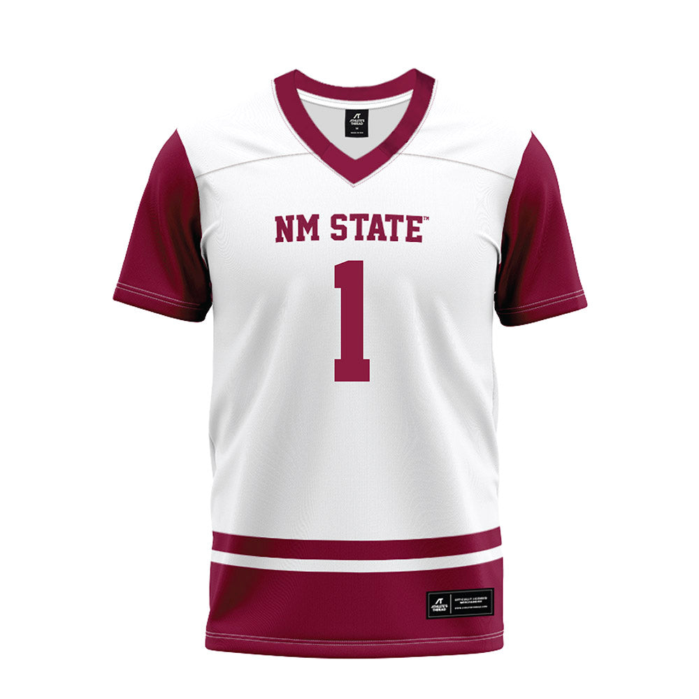 NMSU - NCAA Football : Josiah Charles - White Premium Football Jersey-0