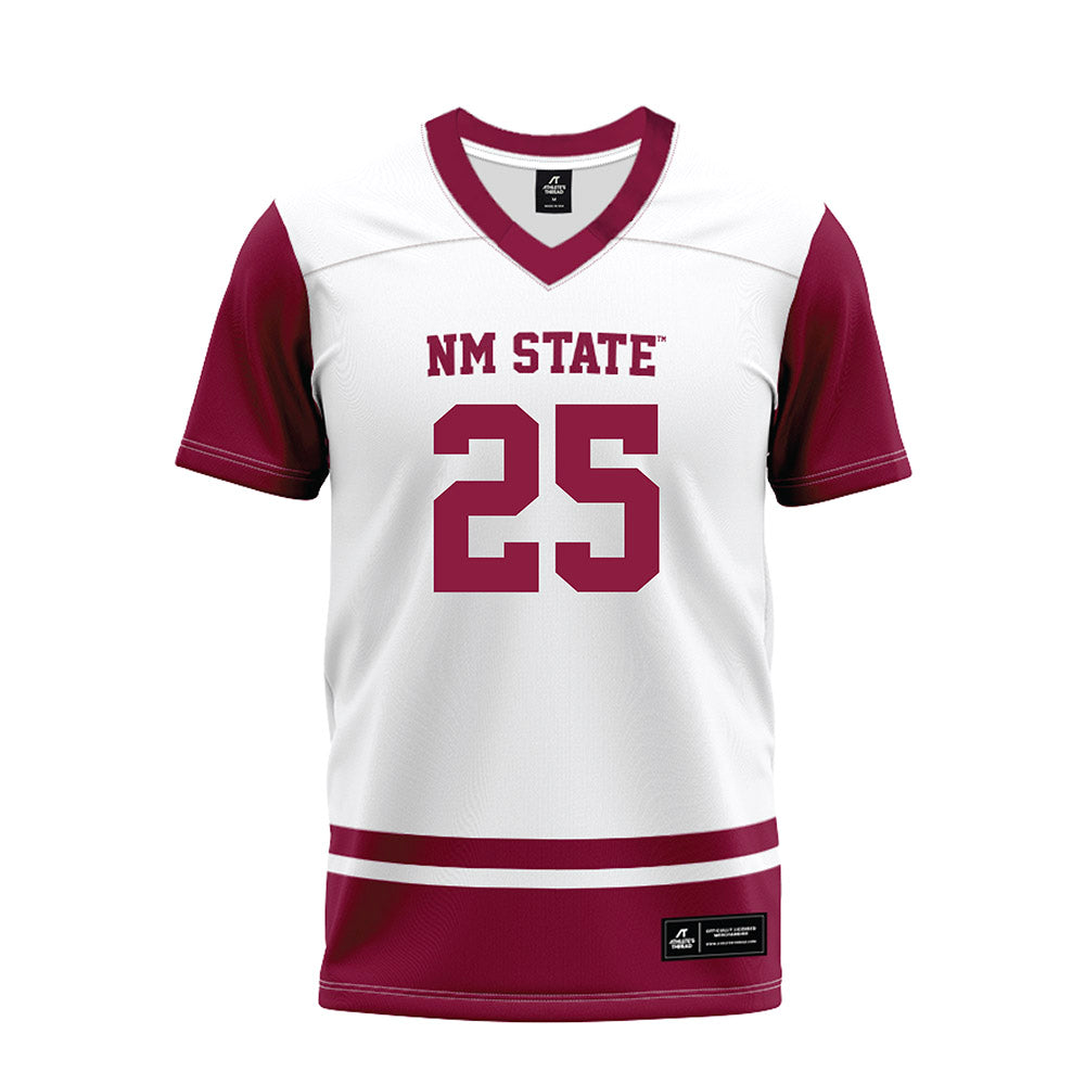 NMSU - NCAA Football : Obinna Okeke - White Premium Football Jersey-0