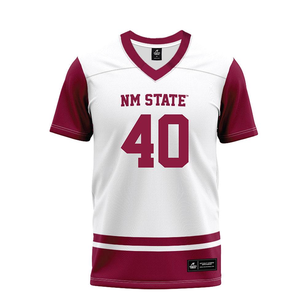 NMSU - NCAA Football : Kyah Francone - White Premium Football Jersey-0