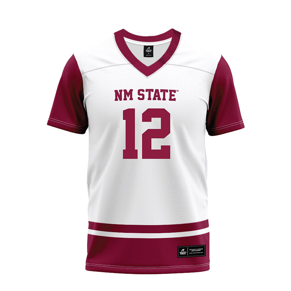 NMSU - NCAA Football : Tory Gethers - White Premium Football Jersey-0