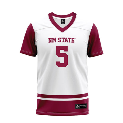 NMSU - NCAA Football : Myles Libman - White Premium Football Jersey-0