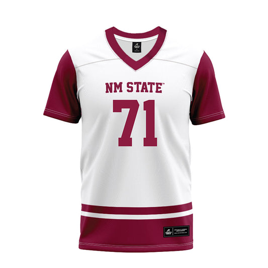 NMSU - NCAA Football : Evan Blaettler - White Premium Football Jersey-0