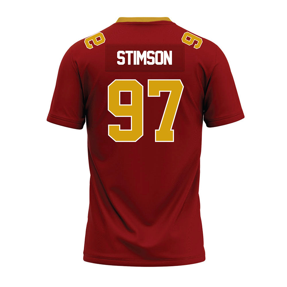 Elon - NCAA Football : Carter Stimson - Maroon Premium Football Jersey-1
