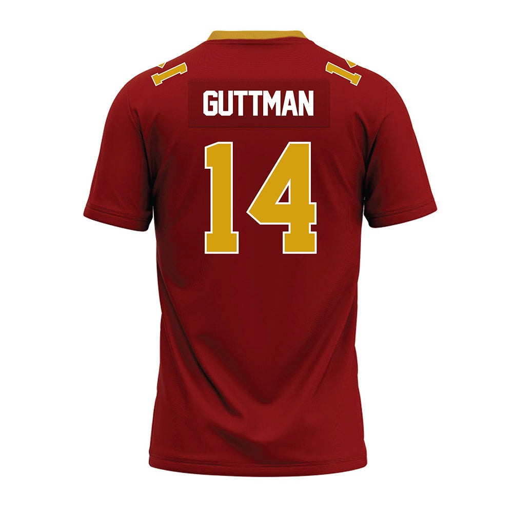 Elon - NCAA Football : Elijah Guttman - Maroon Premium Football Jersey-1