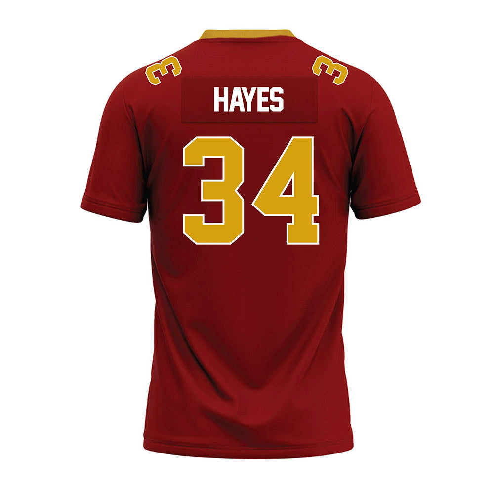 Elon - NCAA Football : Nathan Hayes - Maroon Premium Football Jersey-1
