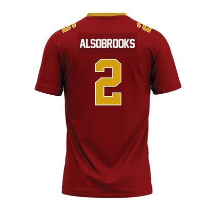 Elon - NCAA Football : Senquavious Alsobrooks - Maroon Premium Football Jersey-1