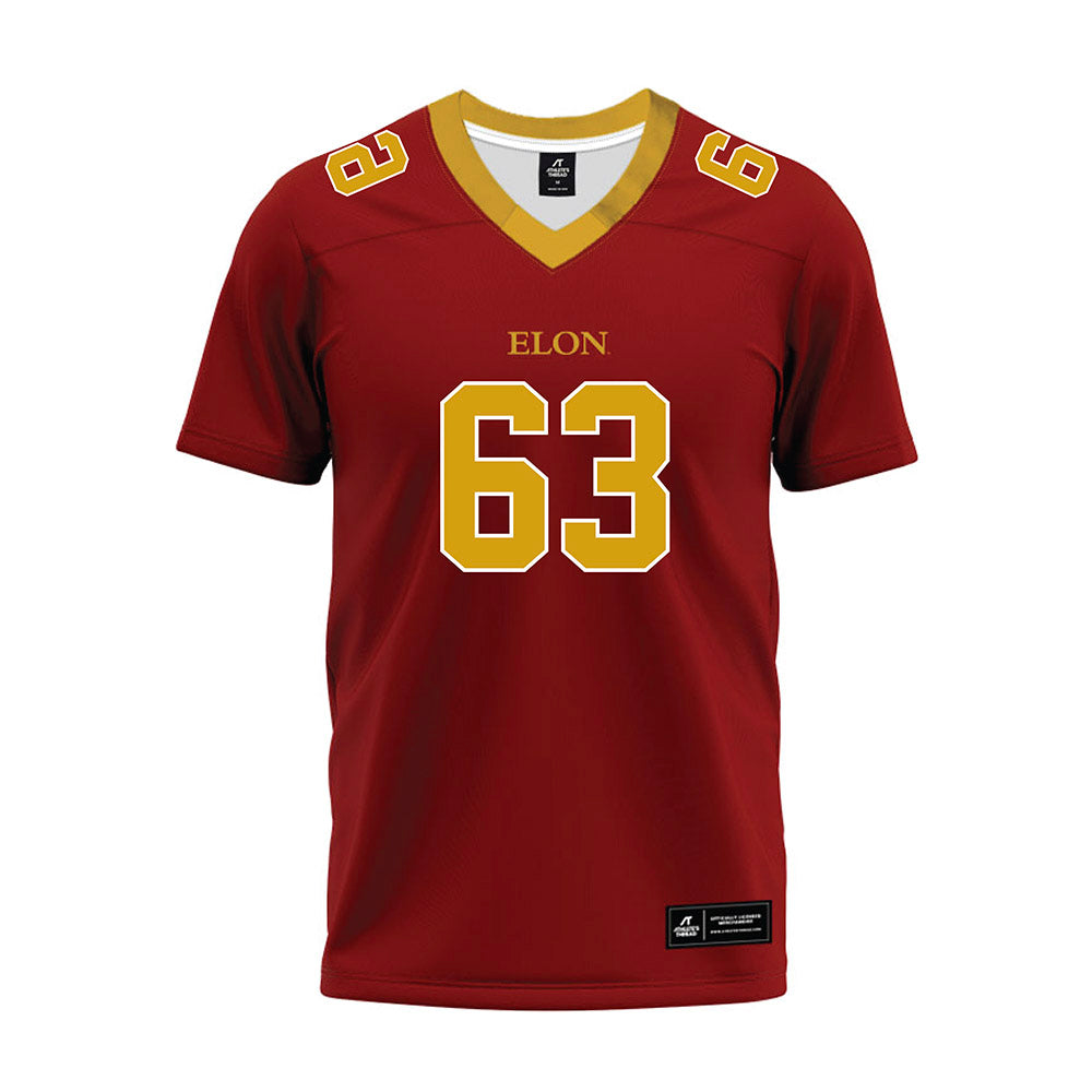 Elon - NCAA Football : Will Tellers - Maroon Premium Football Jersey-0