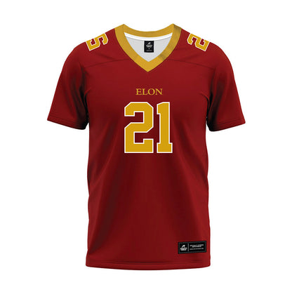 Elon - NCAA Football : Derek Hite - Maroon Premium Football Jersey-0