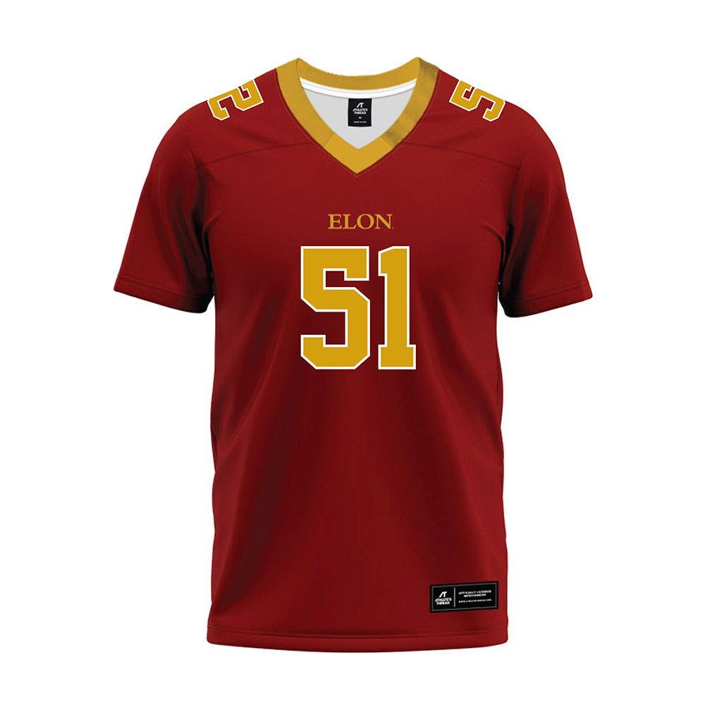 Elon - NCAA Football : Trey Hoffman - Maroon Premium Football Jersey