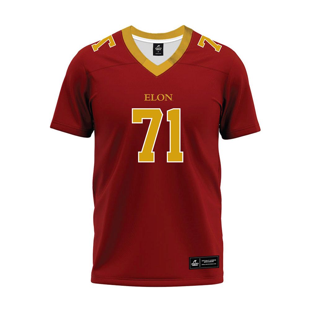 Elon - NCAA Football : Frank Geosits - Maroon Premium Football Jersey-0