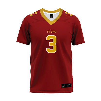 Elon - NCAA Football : Landyn Backey - Maroon Premium Football Jersey-0