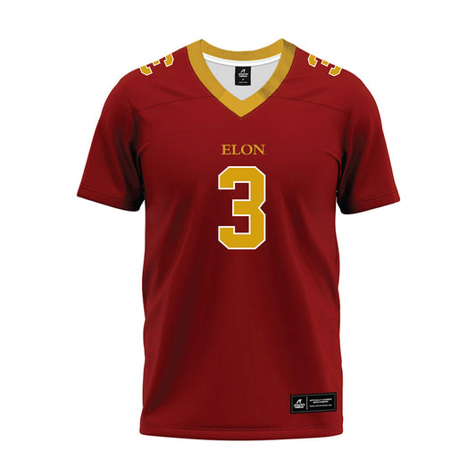 Elon - NCAA Football : Landyn Backey - Maroon Premium Football Jersey-0