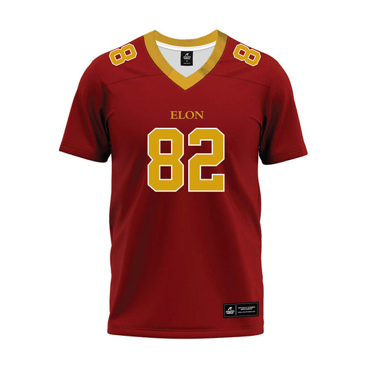 Elon - NCAA Football : Max Troiano - Maroon Premium Football Jersey-0