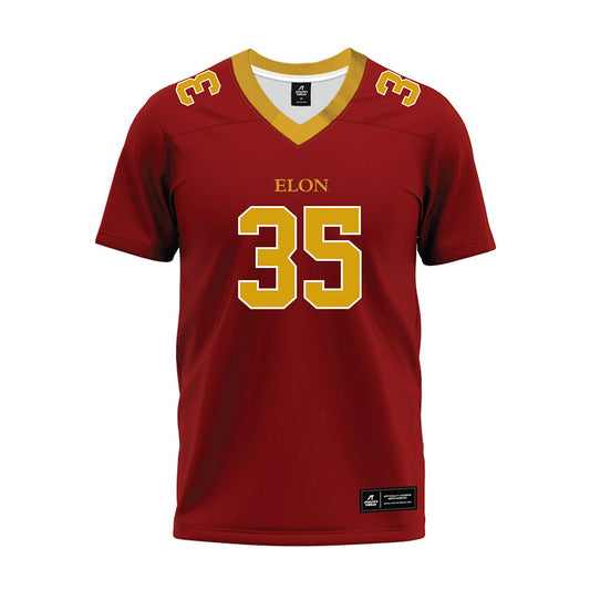 Elon - NCAA Football : Owen Moreland - Maroon Premium Football Jersey-0