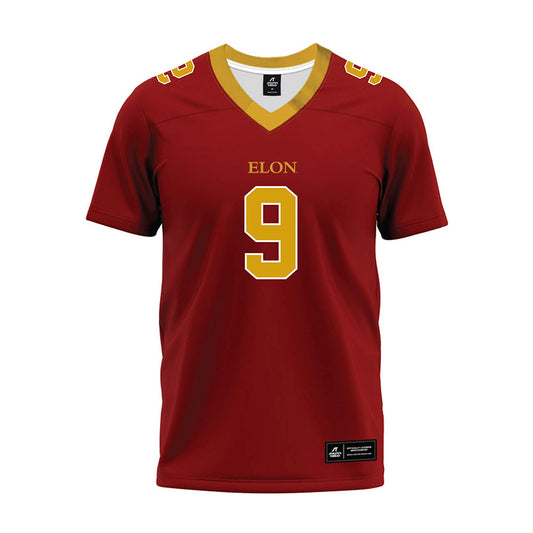 Elon - NCAA Football : Kenaz McMillian - Maroon Premium Football Jersey-0