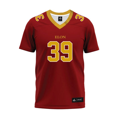 Elon - NCAA Football : Nick Jones - Maroon Premium Football Jersey-0