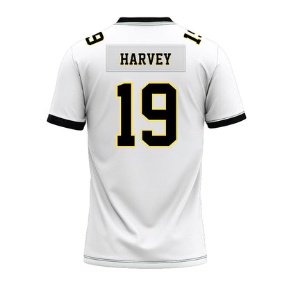 PLU - NCAA Football : Evan Harvey - White Premium Football Jersey-1