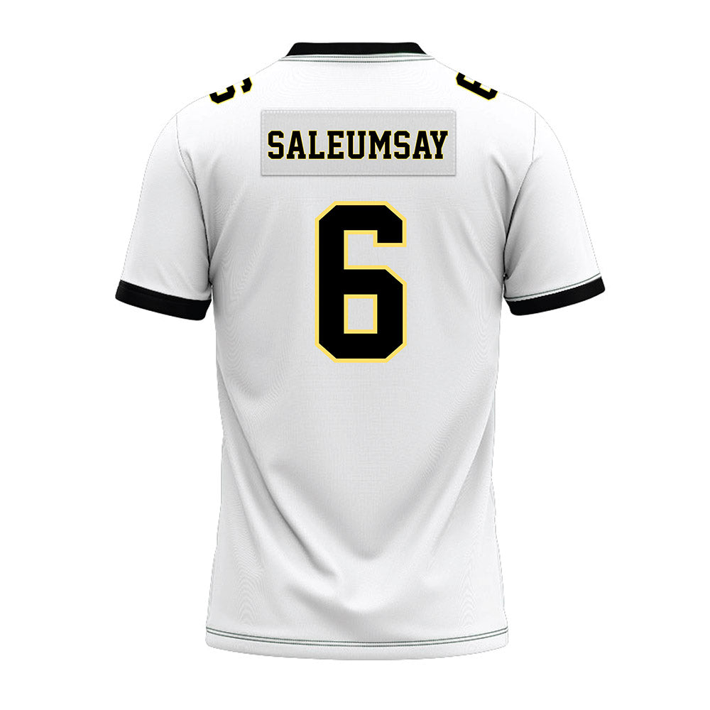 PLU - NCAA Football : Kaidyn Saleumsay - White Premium Football Jersey-1