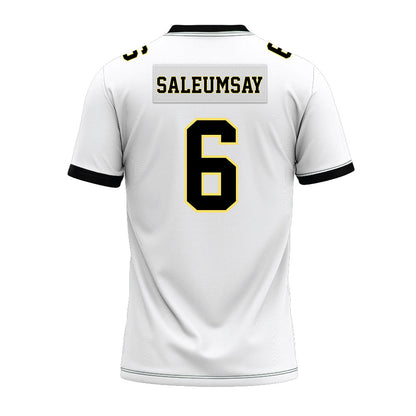 PLU - NCAA Football : Kaidyn Saleumsay - White Premium Football Jersey-1