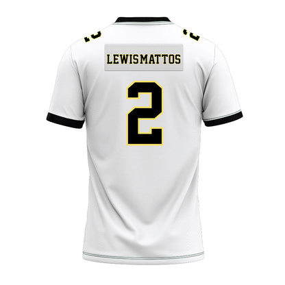 PLU - NCAA Football : Kupaa Lewis-Mattos - White Premium Football Jersey-1