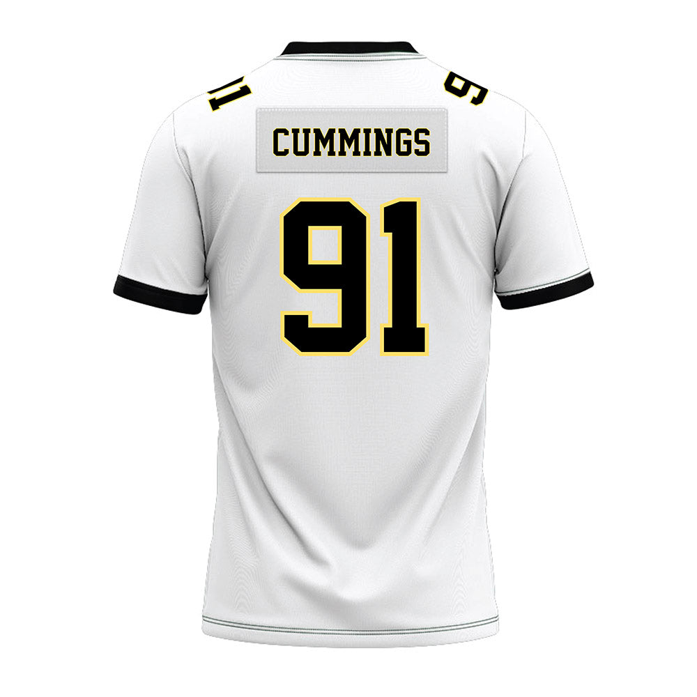 PLU - NCAA Football : Calvin Cummings - White Premium Football Jersey-1