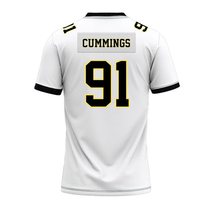 PLU - NCAA Football : Calvin Cummings - White Premium Football Jersey-1
