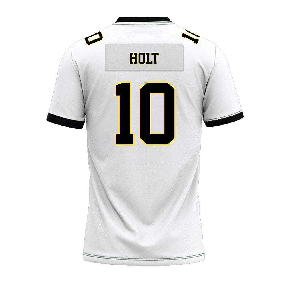 PLU - NCAA Football : Emmett Holt - White Premium Football Jersey-1