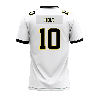 PLU - NCAA Football : Emmett Holt - White Premium Football Jersey-1