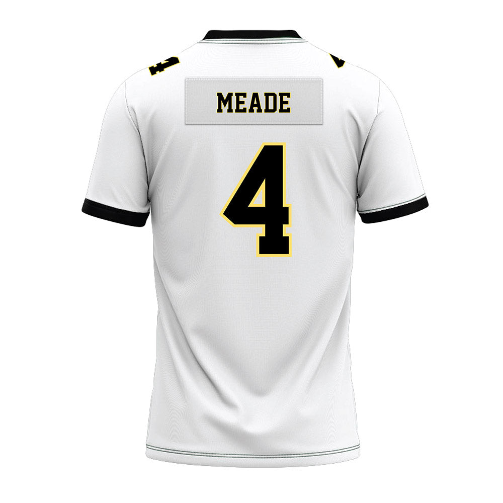 PLU - NCAA Football : Connor Meade - White Premium Football Jersey-1