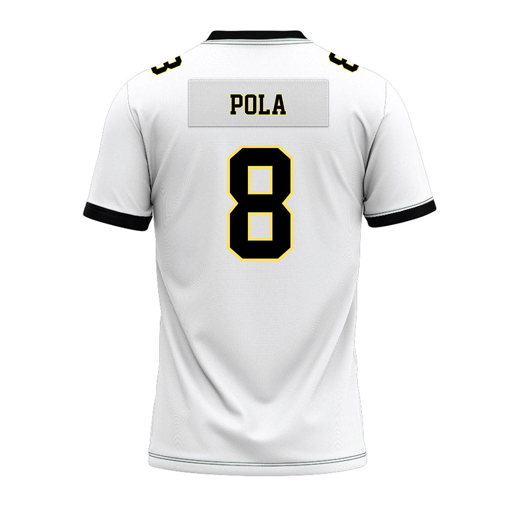 PLU - NCAA Football : Cross Pola - White Premium Football Jersey-1