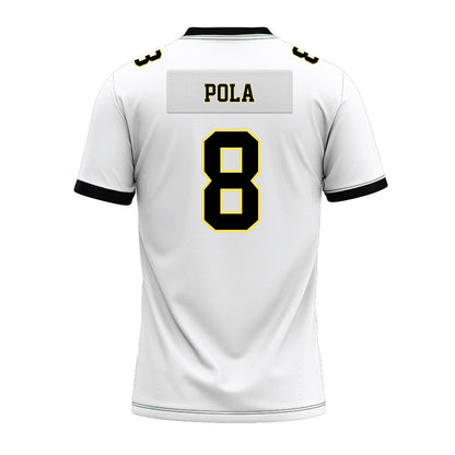 PLU - NCAA Football : Cross Pola - White Premium Football Jersey-1