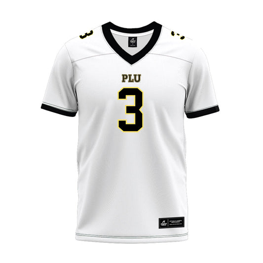 PLU - NCAA Football : Keola Correa - White Premium Football Jersey-0