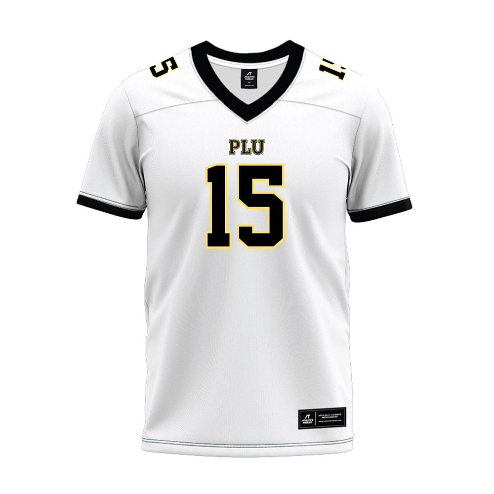 PLU - NCAA Football : Tyson Shea - White Premium Football Jersey-0