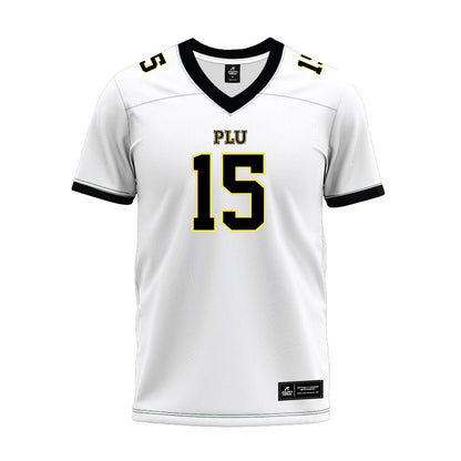 PLU - NCAA Football : Tyson Shea - White Premium Football Jersey-0