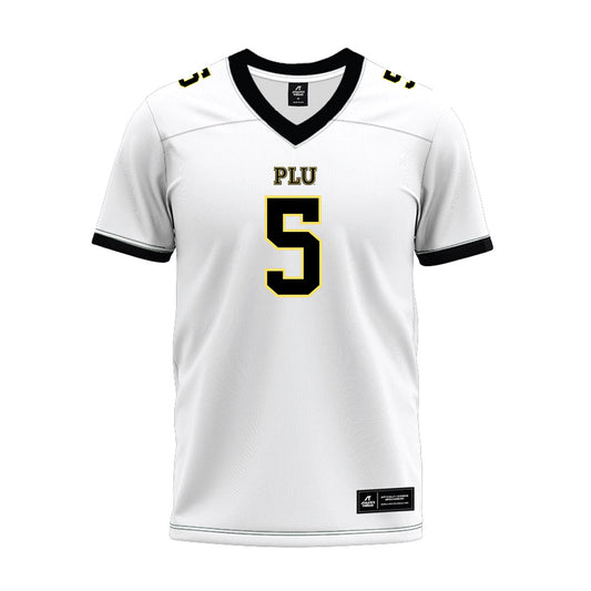 PLU - NCAA Football : Ty Paulin - White Premium Football Jersey-0