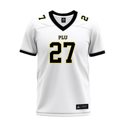PLU - NCAA Football : Brycen Clay - White Premium Football Jersey-0