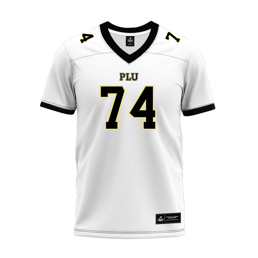 PLU - NCAA Football : Ethan Hall - White Premium Football Jersey-0