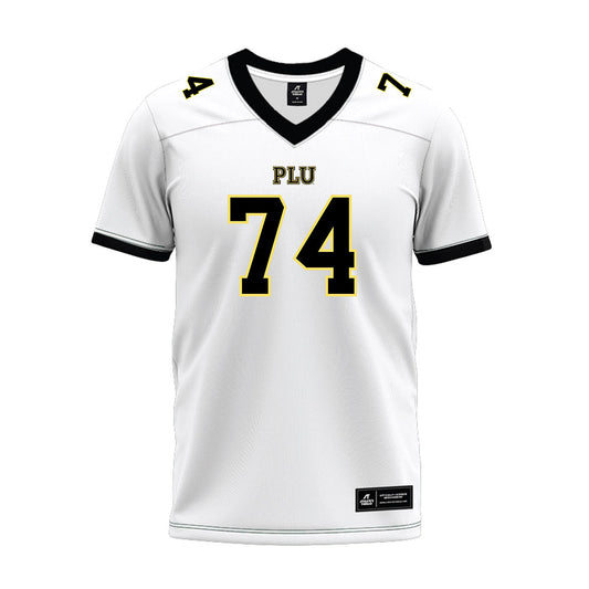 PLU - NCAA Football : Ethan Hall - White Premium Football Jersey-0