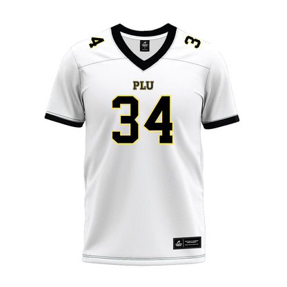 PLU - NCAA Football : Landen Downey - White Premium Football Jersey-0