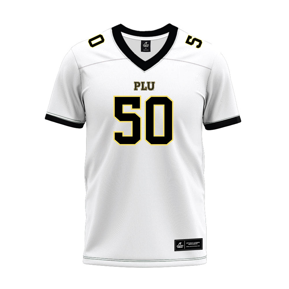 PLU - NCAA Football : Devon Nash - White Premium Football Jersey-0