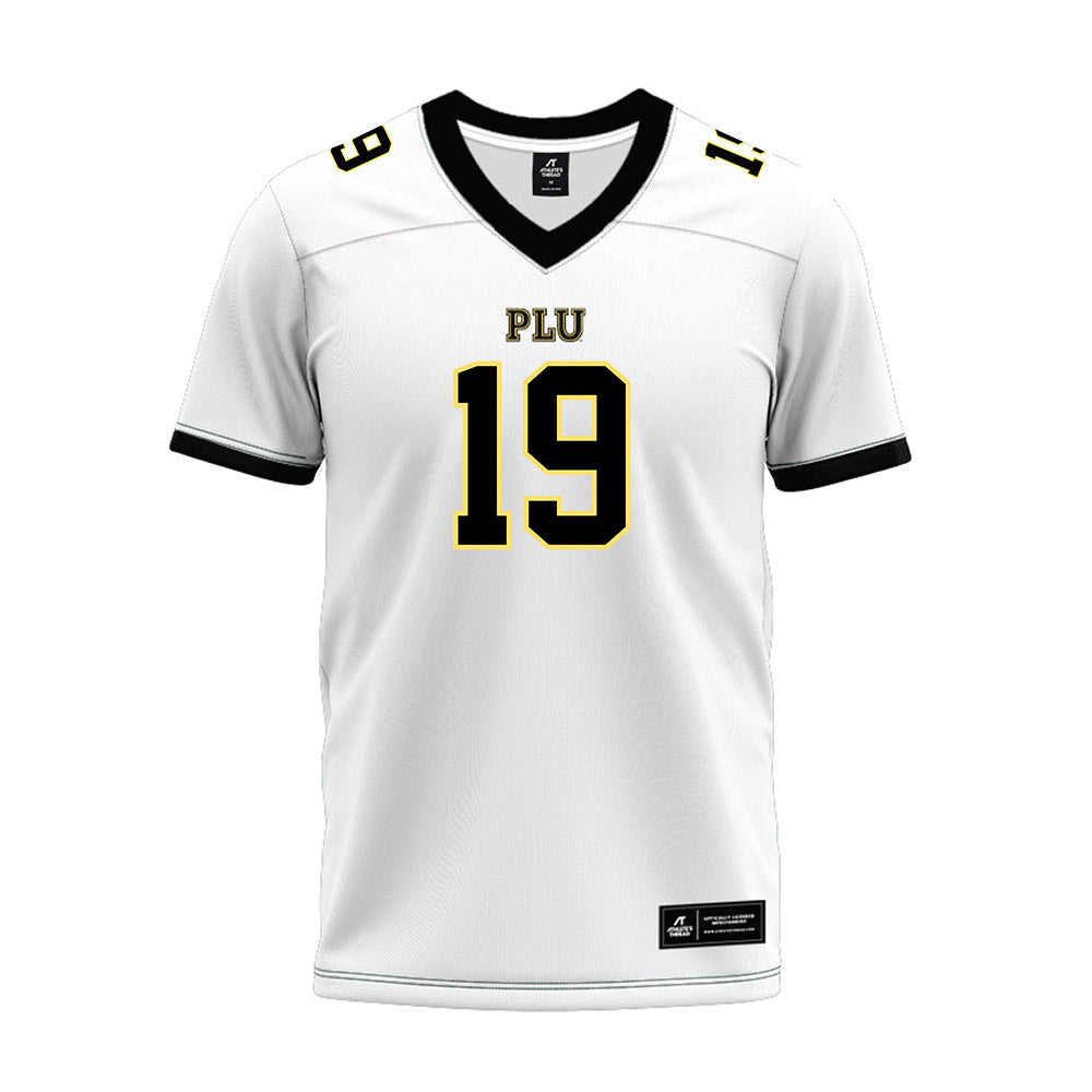 PLU - NCAA Football : Evan Harvey - White Premium Football Jersey-0