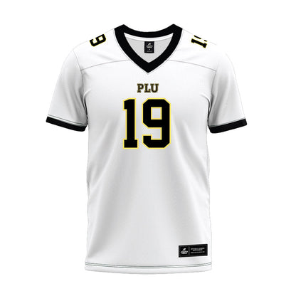 PLU - NCAA Football : Evan Harvey - White Premium Football Jersey-0