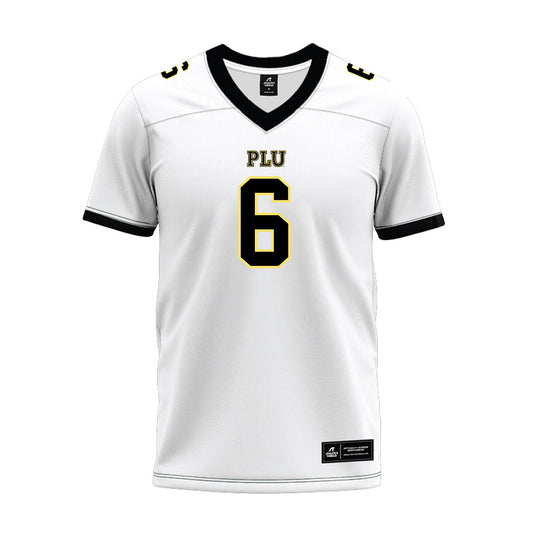PLU - NCAA Football : Kaidyn Saleumsay - White Premium Football Jersey-0