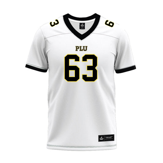PLU - NCAA Football : Laurits Fuchs Nielsen - White Premium Football Jersey-0