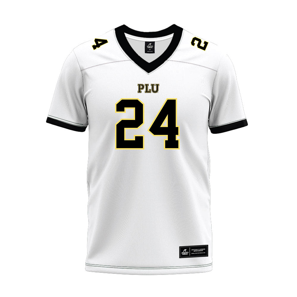 PLU - NCAA Football : Garrett Bird - White Premium Football Jersey-0