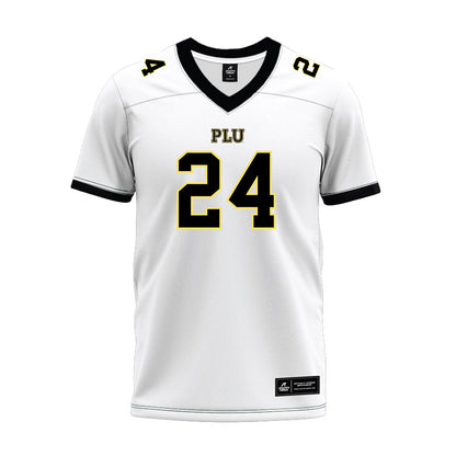 PLU - NCAA Football : Garrett Bird - White Premium Football Jersey-0