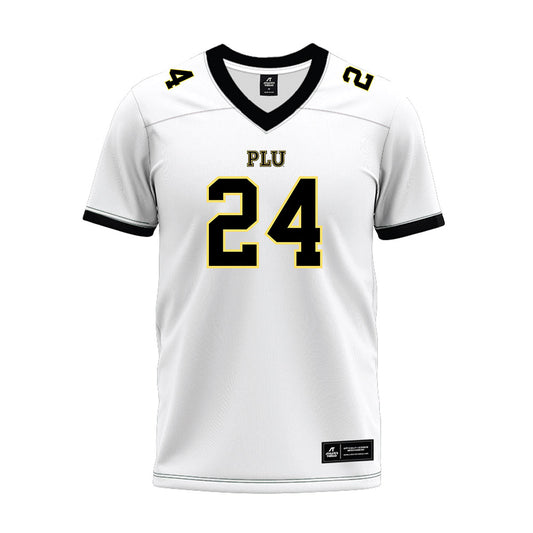 PLU - NCAA Football : Garrett Bird - White Premium Football Jersey-0